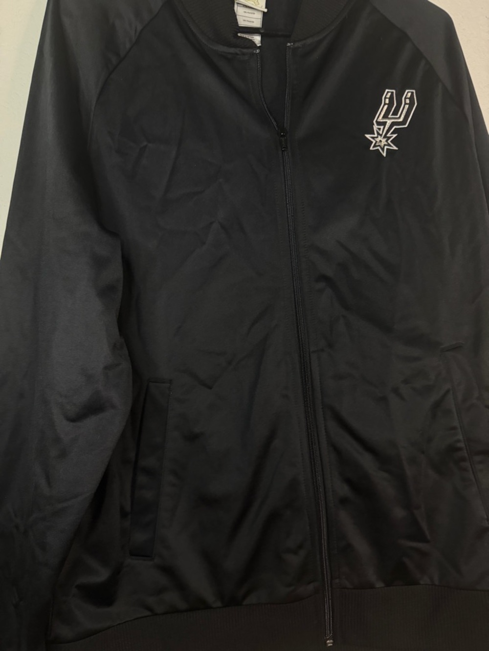NWT Vintage RARE San Antonio Spurs Black Satin Bomber Jacket - Picture 3 of 7